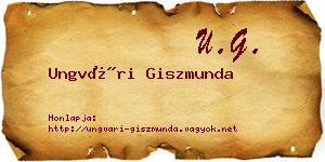 Ungvári Giszmunda névjegykártya